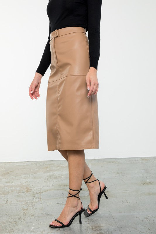Jasmine Leather Skirt