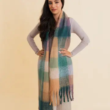 Cozy Breeze Oversized Fringe Scarf