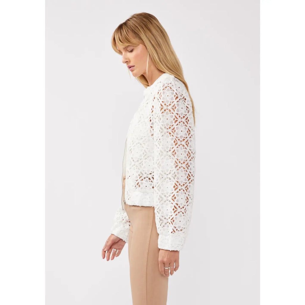 Brinley Lace Bomber Jacket