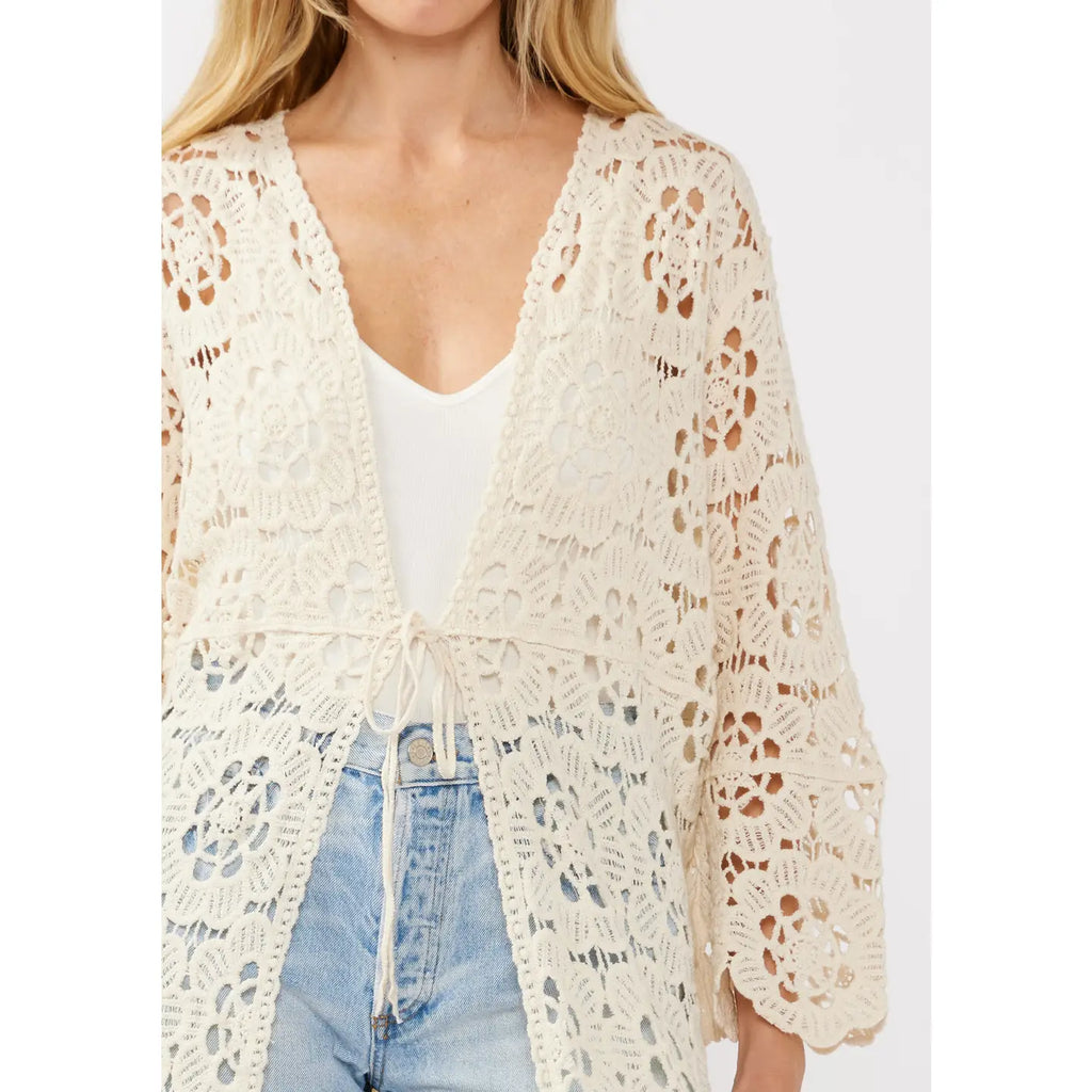 Nila Open Front Floral Cardigan