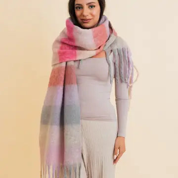 Cozy Breeze Oversized Fringe Scarf