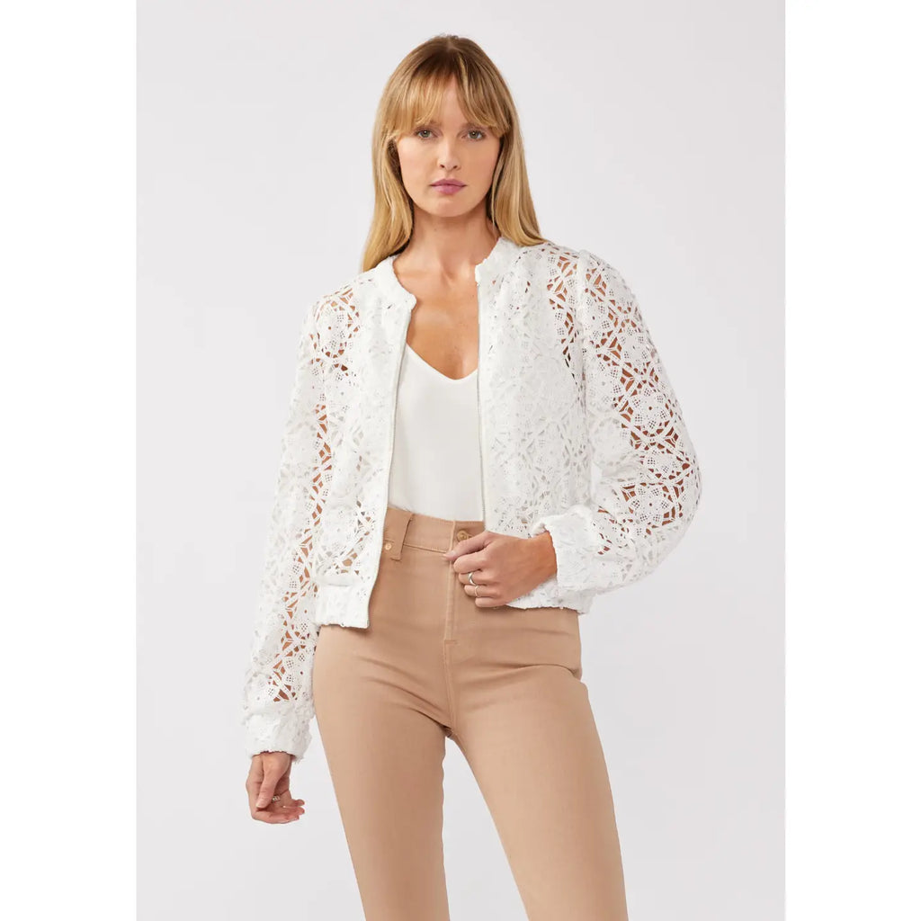 Brinley Lace Bomber Jacket