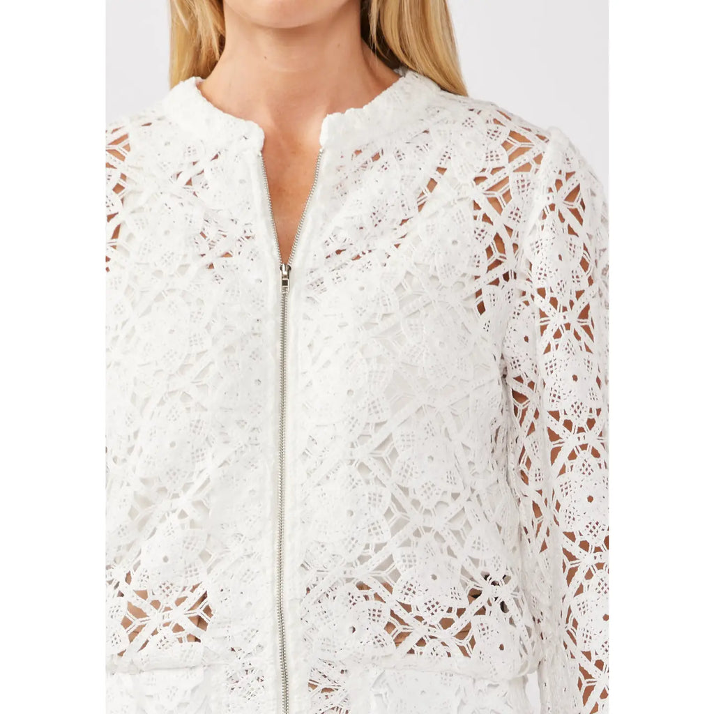 Brinley Lace Bomber Jacket