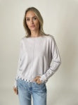 Andrea Frayed Sweater