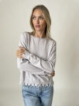 Andrea Frayed Sweater